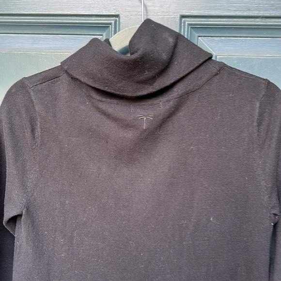 Tyler Boe Kim Black Cotton Cashmere Cowl Neck Dress - Picture 8 of 8